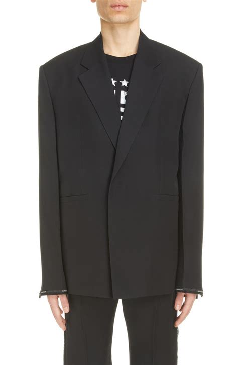 givenchy tape|Givenchy Logo Tape Oversize Virgin Wool Jacket.